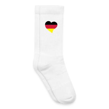 German heart - Kids Tennis Socks - white - Right