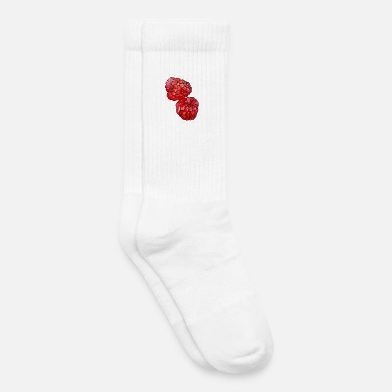 Himbeeren  - Kinder Tennissocken - Weiß