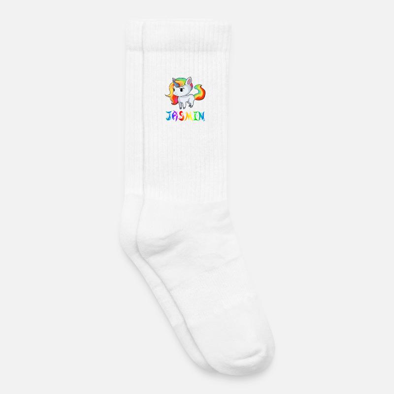 Jasmin Einhorn - Kinder Tennissocken - Weiß