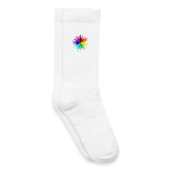 Color explosion radial burst - Kids Tennis Socks - white - Right