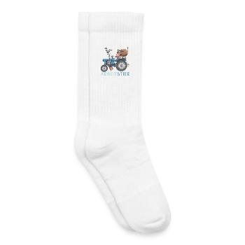 Funny workhorse - Kids Tennis Socks - white - Right