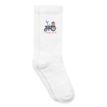 Funny farm - farm life - Kids Tennis Socks - white - Right