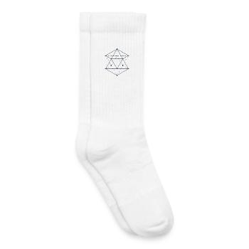 Blue Abstract Geometric Design - Kids Tennis Socks - white - Right