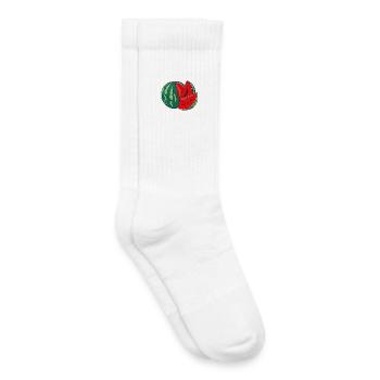Melon Summer Fruit Delicious Fun Gift - Kids Tennis Socks - white - Right