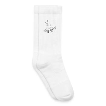 Escargot avec boussole, jumelles, randonnée - Chaussettes de tennis bio enfant - blanc - Droite