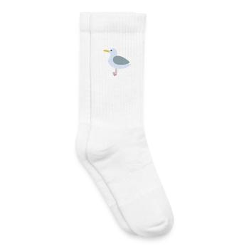 Mouette symbole mer mer enfants mer littoral déco - Chaussettes de tennis bio enfant - blanc - Droite