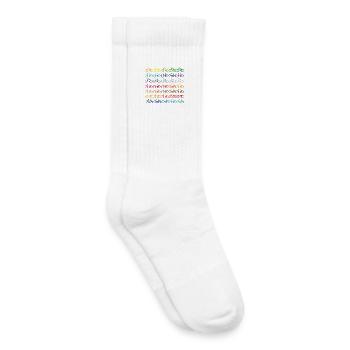 Viele bunte Fahrräder - Kinder Tennissocken - Weiß - Rechts