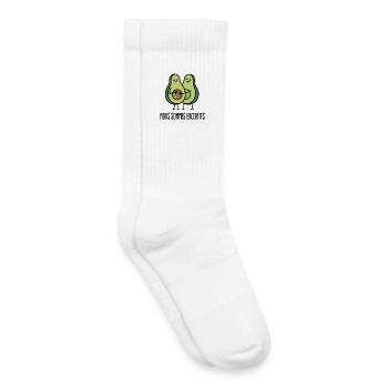 Nous sommes enceintes (avocat) - Chaussettes de tennis bio enfant - blanc - Droite