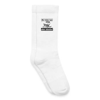  , ein Leben ohne  ..(25) - Kinder Tennissocken - Weiß - Rechts