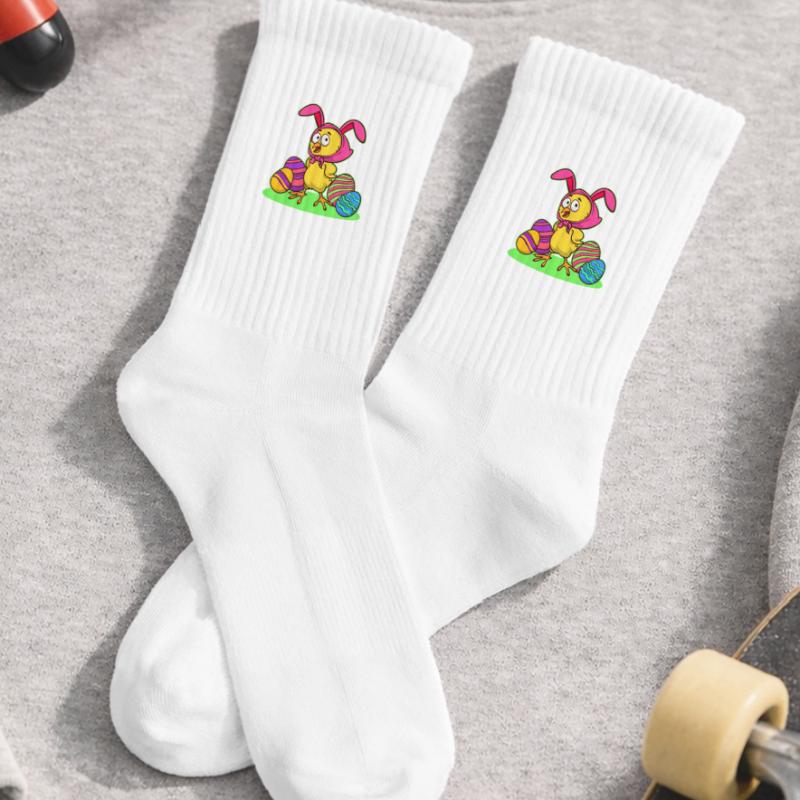 Easter chick chick easter happy easter eggs Kids Tennis Socks