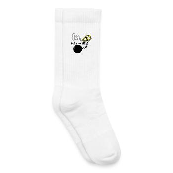 Junggesellenabschied , JGA ja ich will (25) - Kinder Tennissocken - Weiß - Rechts