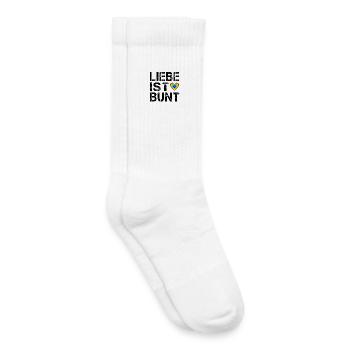 Liebe ist bunt. - Kinder Tennissocken - Weiß - Rechts