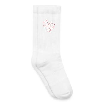 ETOILE. STAR. ETOILES. FÊTE. ANNIVERSAIRE. NOËL - Chaussettes de tennis bio enfant - blanc - Droite
