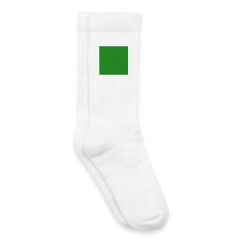green background texture template personalize - Kids Tennis Socks - white - Right