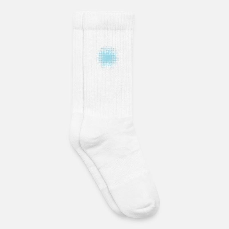 gepunkteter runder Hintergrund hellblau - Kinder Tennissocken - Weiß