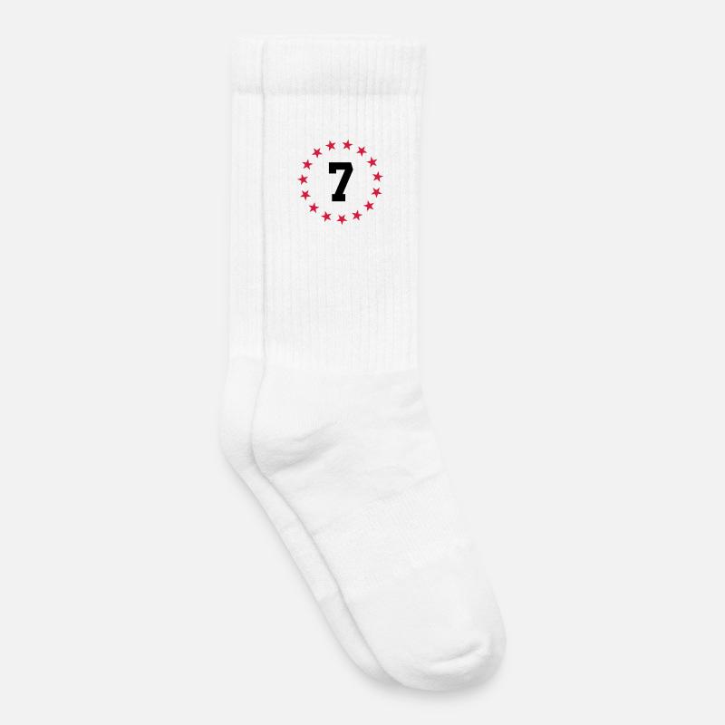 Nummer 7 - Kinder Tennissocken - Weiß