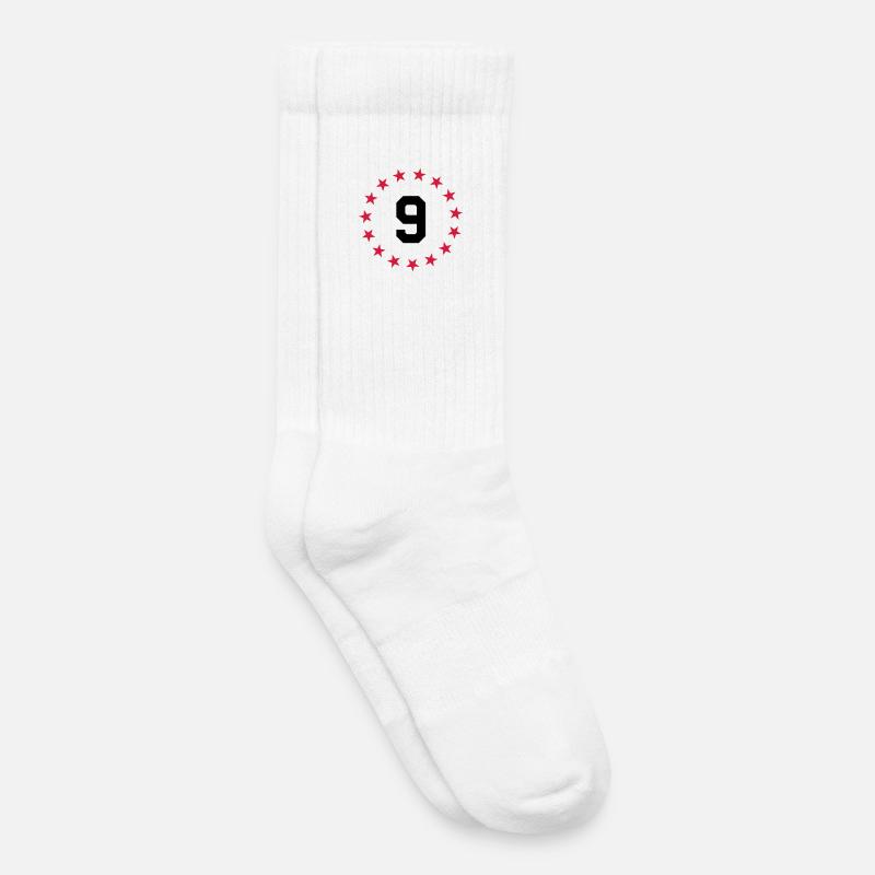 Nummer 9 - Kinder Tennissocken - Weiß