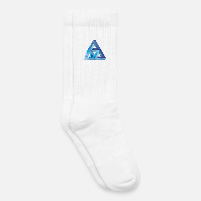 Optical illusion triangle Escher - Kids Tennis Socks - white