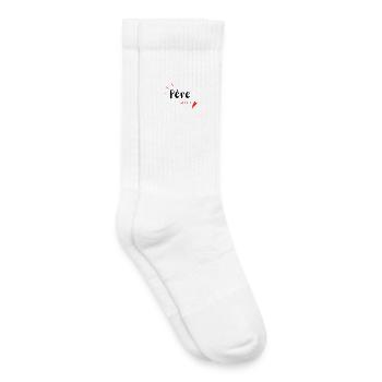 Père-fect tshirt marrant avec citation drôle pour - Chaussettes de tennis bio enfant - blanc - Droite