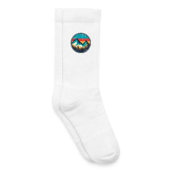 Aurora Ridge Mountain Sonnenuntergang - Kinder Tennissocken - Weiß - Rechts