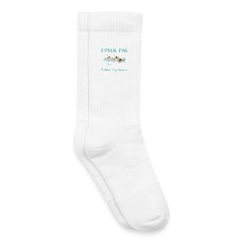j'peux pas j'ai natation synchronisée foncé - Chaussettes de tennis bio enfant - blanc - Droite