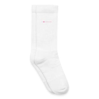 Linie Herz Strich Ornament Rosa - Kinder Tennissocken - Weiß - Rechts