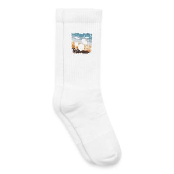 Batteries - Chaussettes de tennis bio enfant - blanc - Droite
