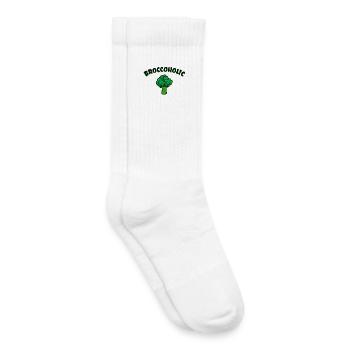 Drôles de phrases Vegan santé - Chaussettes de tennis bio enfant - blanc - Droite