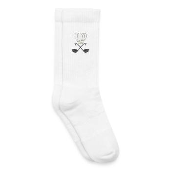 Toque de chef avec louches à soupe, cuisson - Chaussettes de tennis bio enfant - blanc - Droite