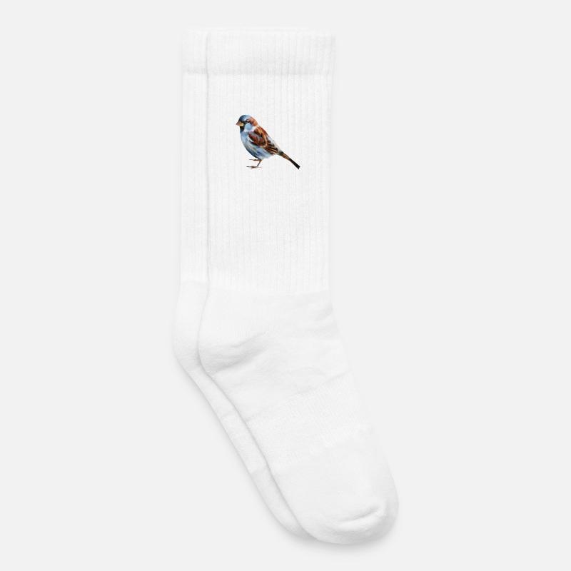 Vogel Spatz  - Kinder Tennissocken - Weiß