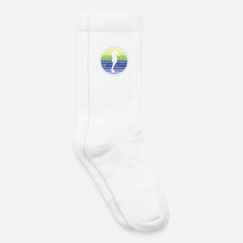 Seepferd Seepferdchen - Kinder Tennissocken - Weiß
