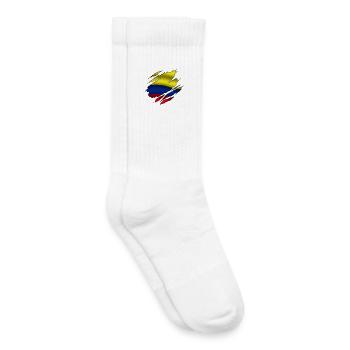 Kolumbien - Kinder Tennissocken - Weiß - Rechts