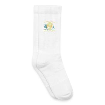 Camping ein Wohnmobil und ein Hundeleben ist gut - Kinder Tennissocken - Weiß - Rechts