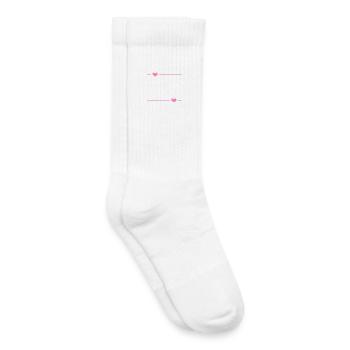 Linie Herz Strich Ornament - Kinder Tennissocken - Weiß - Rechts