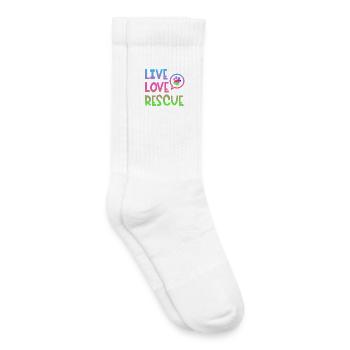 Search Dog Rescue Dog Service Dog Paw - Kids Tennis Socks - white - Right