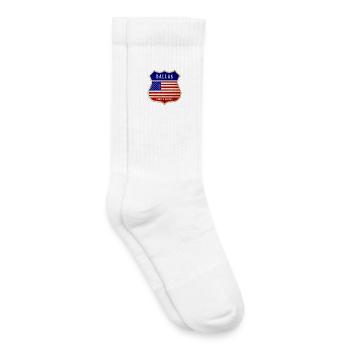 Dallas ÉTATS-UNIS Armoiries Drapeaux - Chaussettes de tennis bio enfant - blanc - Droite