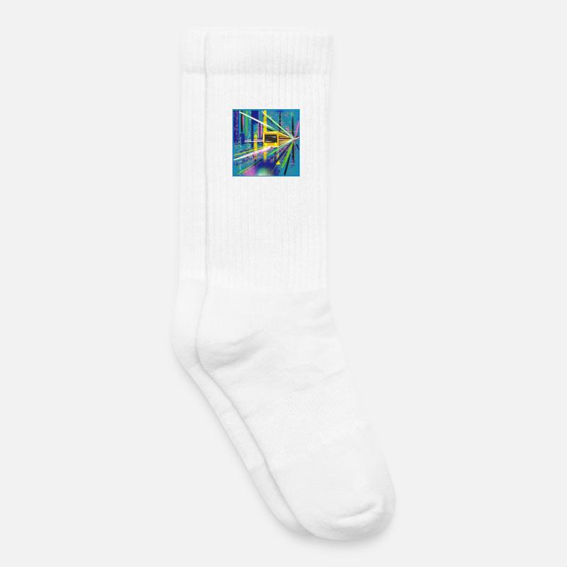 Abstrakte U-Bahn Berlin Graffiti Design - Kinder Tennissocken - Weiß