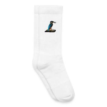 coole vögel, fischendes Eisvogel männchen - Kinder Tennissocken - Weiß - Rechts