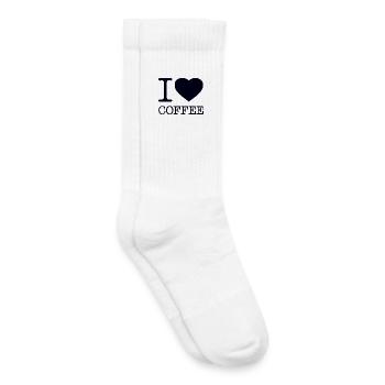 I LOVE COFFEE Kaffee Käffchen - Kids Tennis Socks - white - Right