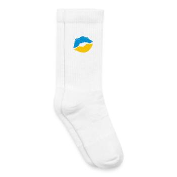 SAVE UKRAINE Ukrainische Flagge - Kinder Tennissocken - Weiß - Rechts