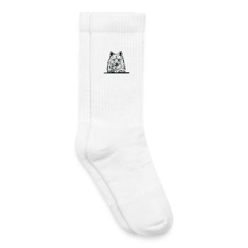 Chien Spitz japonais pour les amateurs de chiens qui regardent - Chaussettes de tennis bio enfant - blanc - Droite