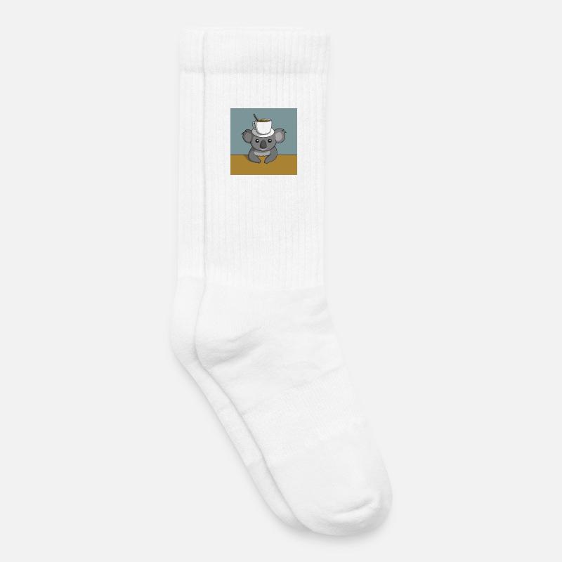 Koala Kaffeepause - Kinder Tennissocken - Weiß