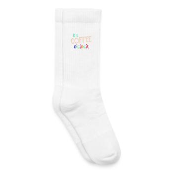 Get cheerful Coffee Statement Coffee Lovers - Kids Tennis Socks - white - Right
