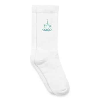 Kaffeetasse Kaffeeliebhaber Kaffee Trinken - Kinder Tennissocken - Weiß - Rechts