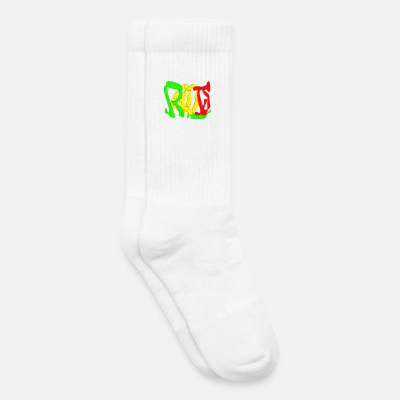 Rasta Farbblock Muster - Kinder Tennissocken - Weiß