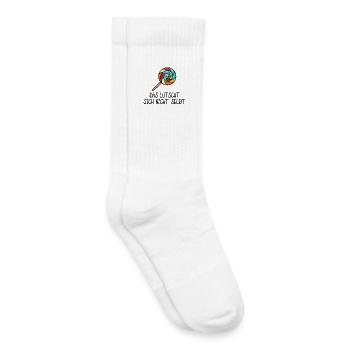 Süßigkeiten Naschkatzen Statement Bonbon Lecker - Kinder Tennissocken - Weiß - Rechts
