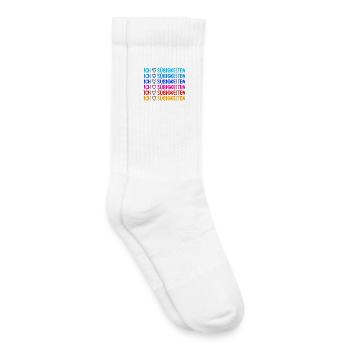 Herz Süß Statement Ich Liebe Süßigkeiten Lecker - Kinder Tennissocken - Weiß - Rechts