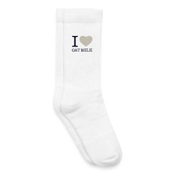 I LOVE OAT MILK - Kids Tennis Socks - white - Right