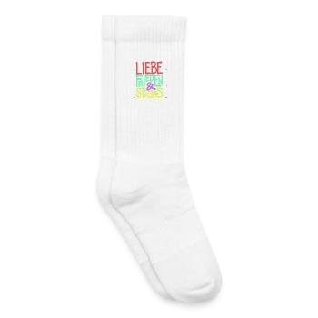 Naschen Lecker Naschkatzen Süßigkeiten Statement - Kinder Tennissocken - Weiß - Rechts