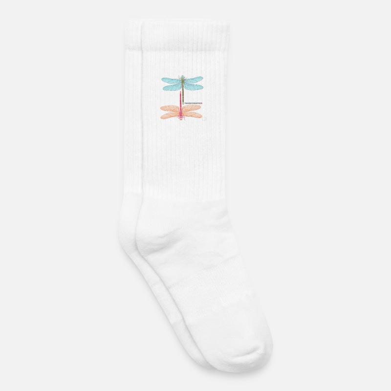 Libellen und Transformation by CD - Kinder Tennissocken - Weiß